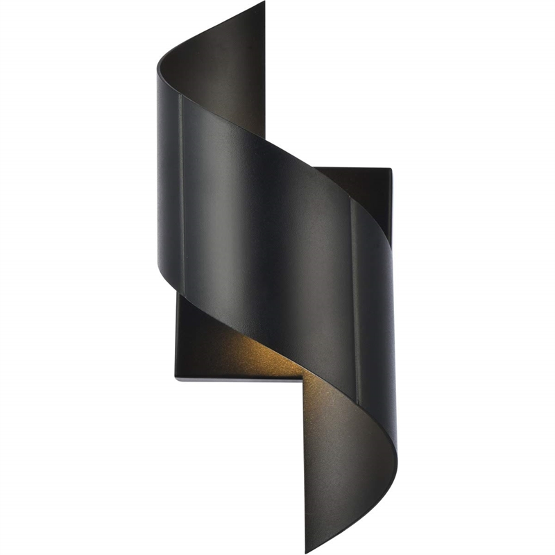 Living District Raine 1-Light Modern Aluminum LED Wall Sconce in Black