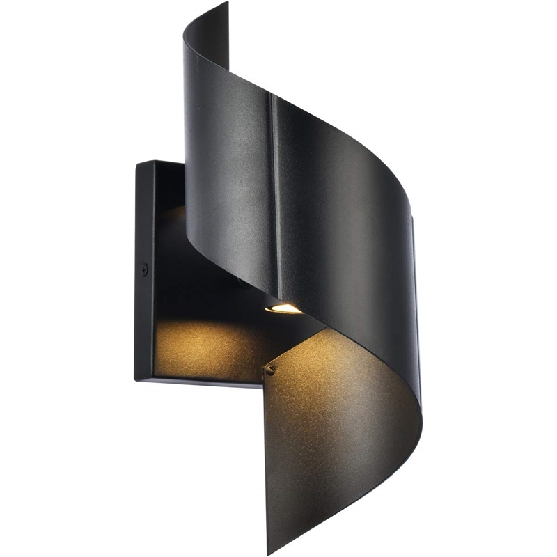 Living District Raine 1-Light Modern Aluminum LED Wall Sconce in Black
