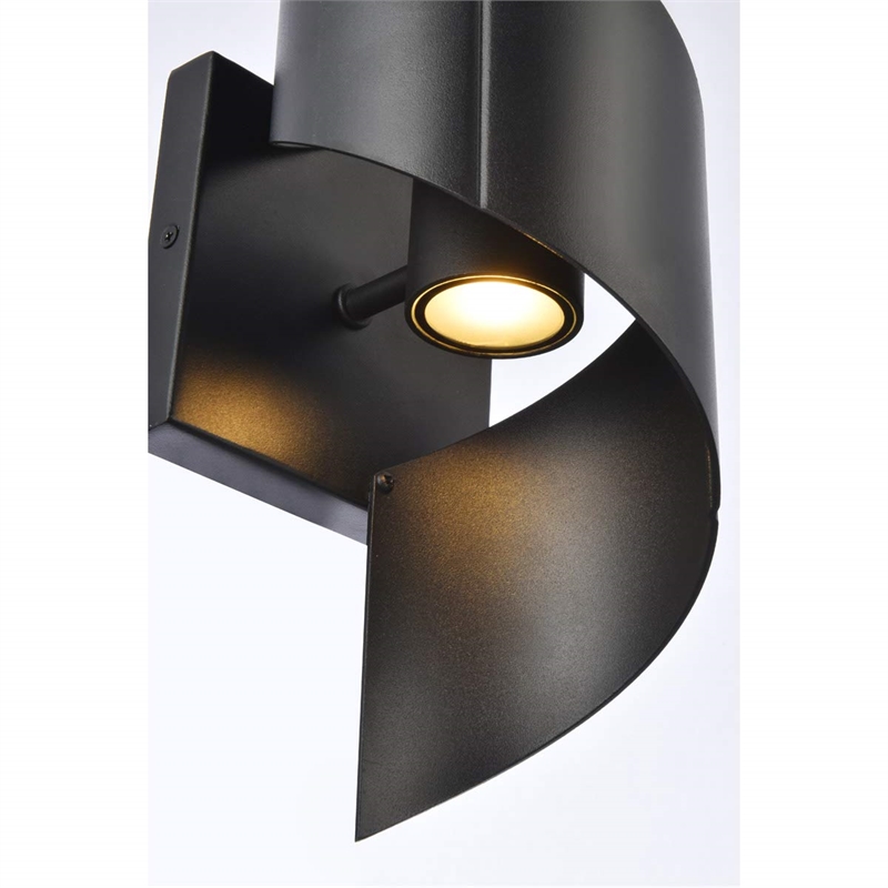 Living District Raine 1-Light Modern Aluminum LED Wall Sconce in Black