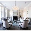 Living District Selene 4-Light Mid-Century Metal Pendant in Chrome and White