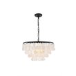 Living District Selene 4-Light Mid-Century Metal Pendant in Black and White