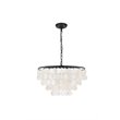Living District Selene 4-Light Mid-Century Metal Pendant in Black and White