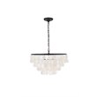 Living District Selene 4-Light Mid-Century Metal Pendant in Black and White