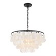 Living District Selene 4-Light Mid-Century Metal Pendant in Black and White