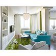 Living District Selene 1-Light Mid-Century Metal Pendant in Brass and White
