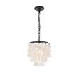 Living District Selene 1-Light Mid-Century Metal Pendant in Black and White