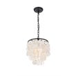 Living District Selene 1-Light Mid-Century Metal Pendant in Black and White