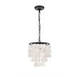 Living District Selene 1-Light Mid-Century Metal Pendant in Black and White