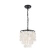 Living District Selene 1-Light Mid-Century Metal Pendant in Black and White
