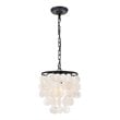 Living District Selene 1-Light Mid-Century Metal Pendant in Black and White