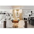 Living District Selene 1-Light Mid-Century Metal Pendant in Chrome/White