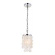 Living District Selene 1-Light Mid-Century Metal Pendant in Chrome/White