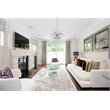 Living District Timber 8-Light Mid-Century Metal Pendant in Chrome