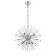 Living District Timber 8-Light Mid-Century Metal Pendant in Chrome