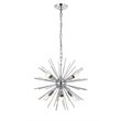 Living District Timber 8-Light Mid-Century Metal Pendant in Chrome