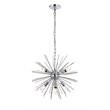 Living District Timber 8-Light Mid-Century Metal Pendant in Chrome