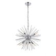 Living District Timber 8-Light Mid-Century Metal Pendant in Chrome