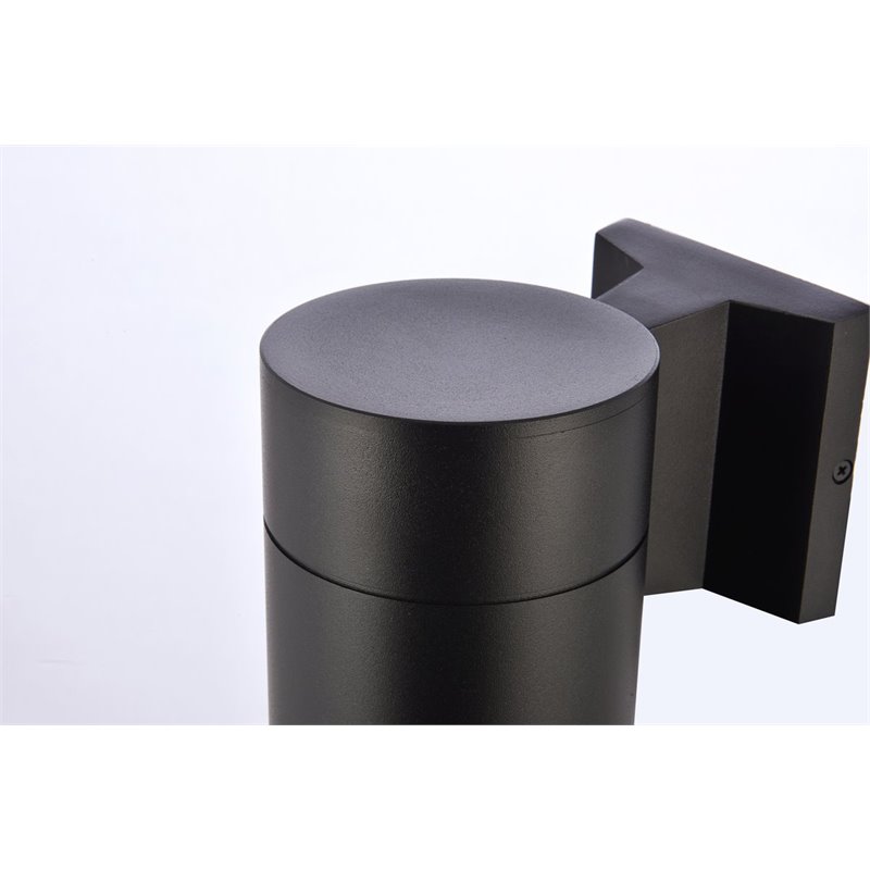 Living District Raine 1-Light Modern Aluminum Outdoor Wall Light - Black