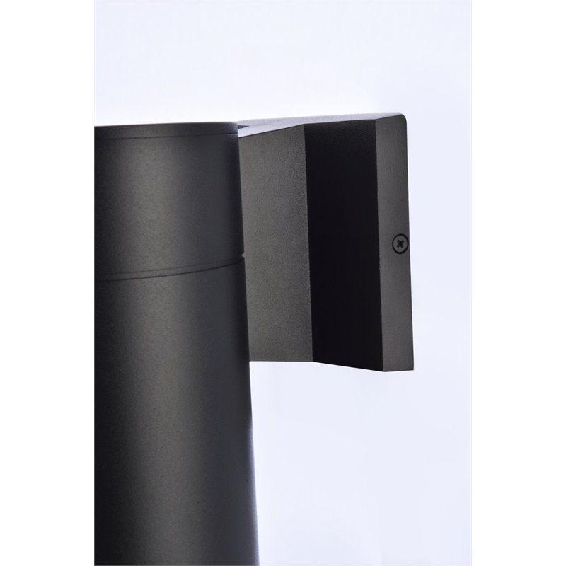 Living District Raine 1-Light Modern Aluminum Outdoor Wall Light - Black