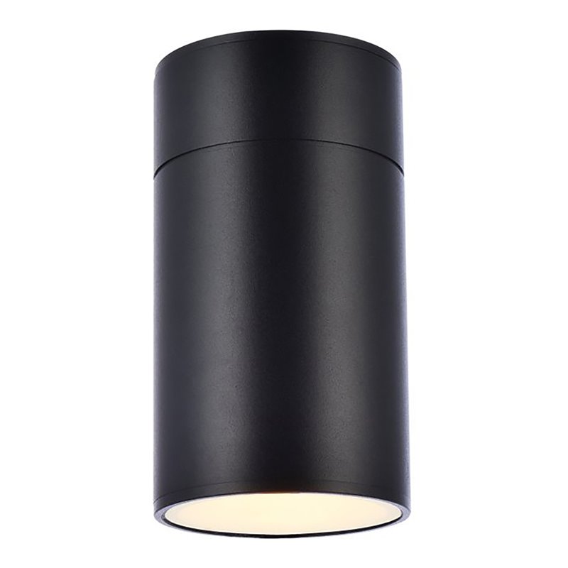 Living District Raine 1-Light Modern Aluminum Outdoor Wall Light - Black