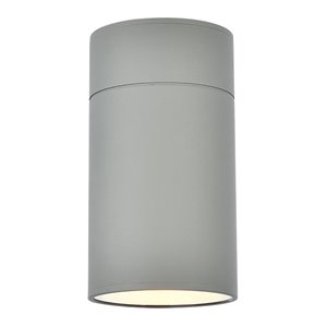 Living District Raine 1-Light Modern Aluminum Outdoor Wall Light - Silver