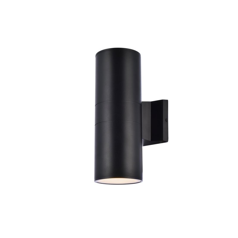 Living District Raine 1-Light Aluminum Outdoor Wall Light - Black