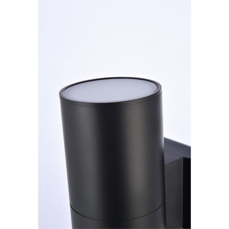 Living District Raine 1-Light Aluminum Outdoor Wall Light - Black