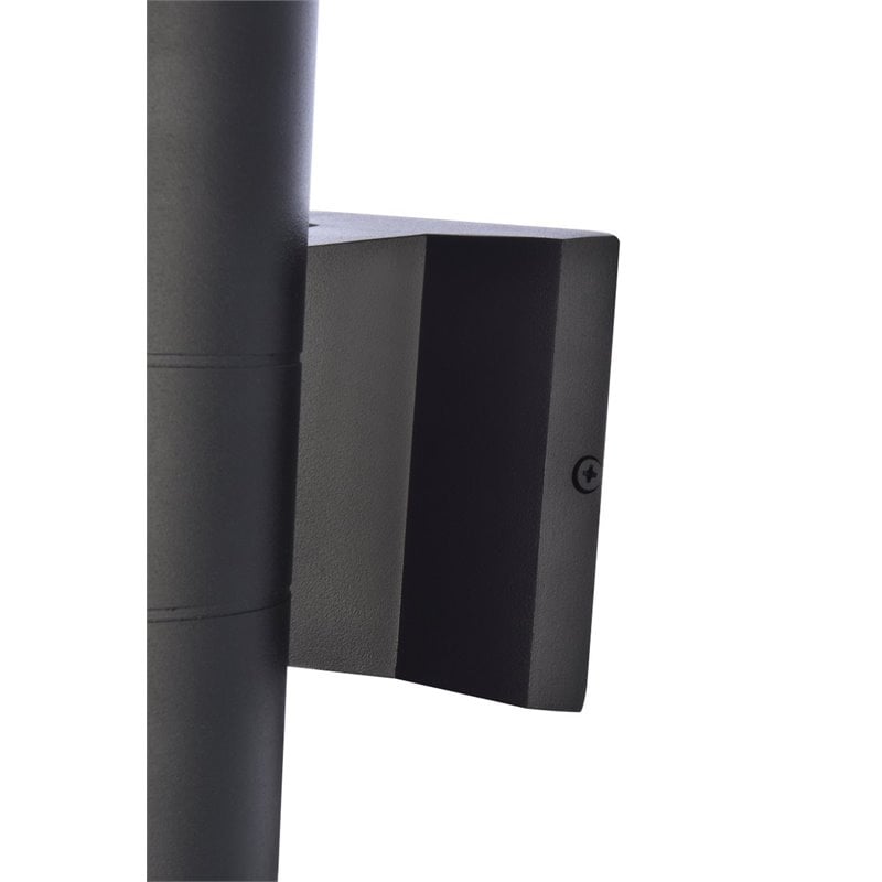Living District Raine 1-Light Aluminum Outdoor Wall Light - Black