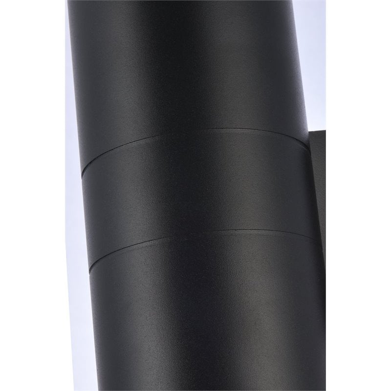 Living District Raine 1-Light Aluminum Outdoor Wall Light - Black
