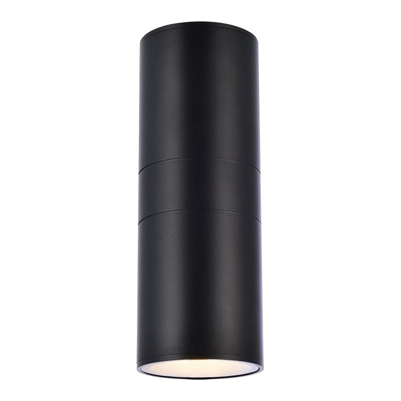 Living District Raine 1-Light Aluminum Outdoor Wall Light - Black
