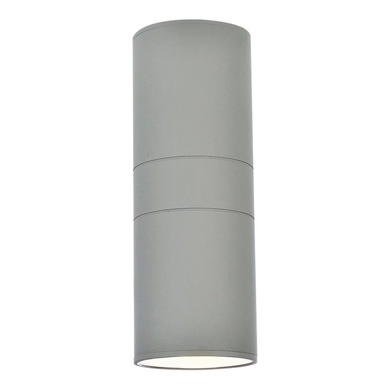 Living District Raine 1-Light Modern Aluminum Outdoor Wall Light in Silver