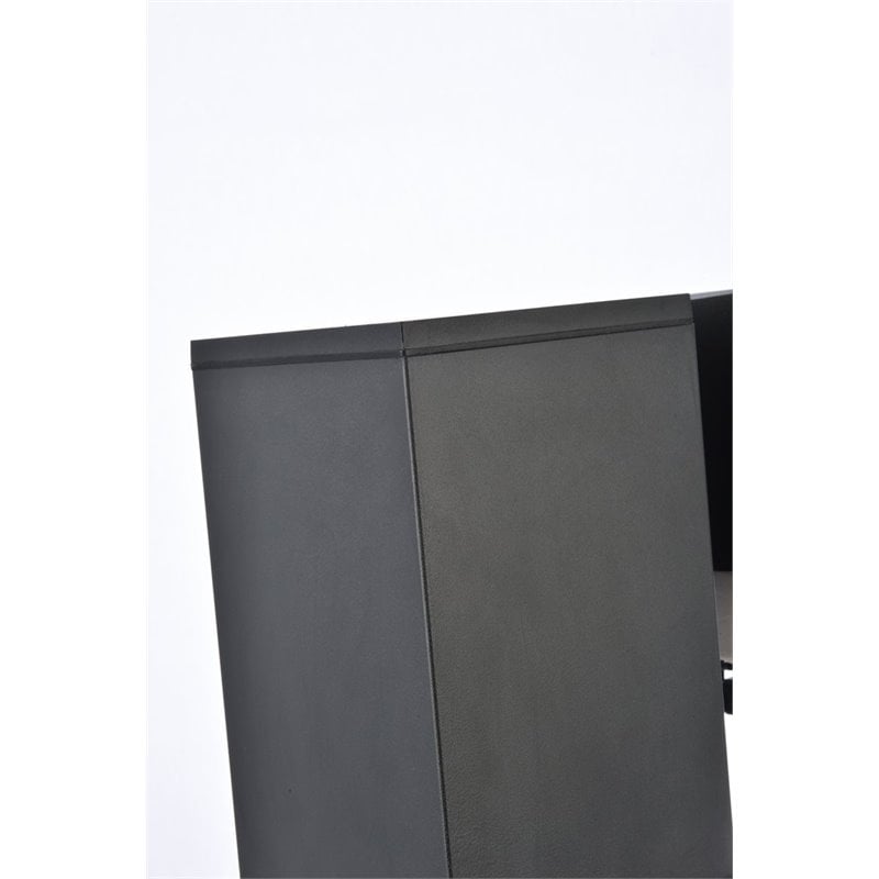 Living District Raine 1-Light Modern Aluminum Outdoor Wall Light in Black