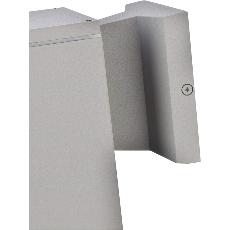 Living District Raine 1-Light Modern Aluminum Outdoor Wall Light in Silver