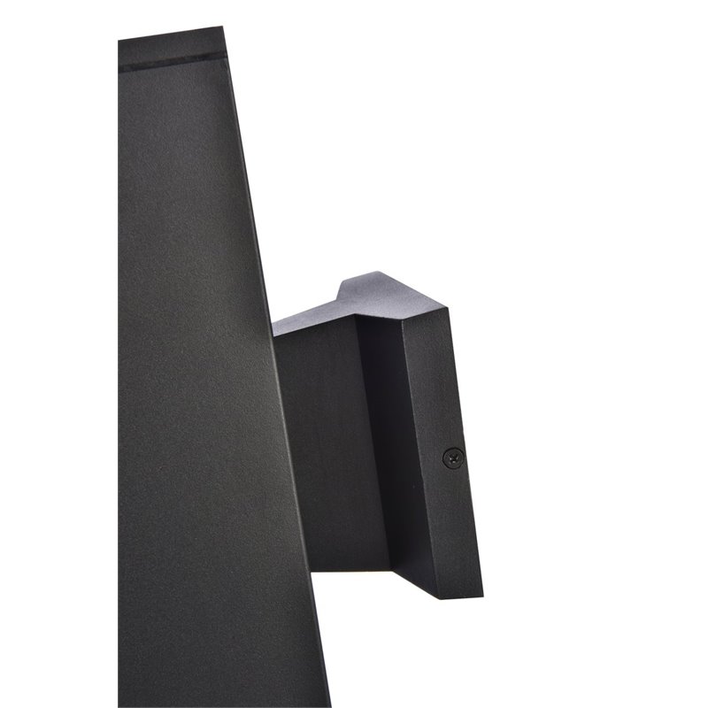 Living District Raine 1-Light Aluminum Outdoor Wall Light in Black Finish