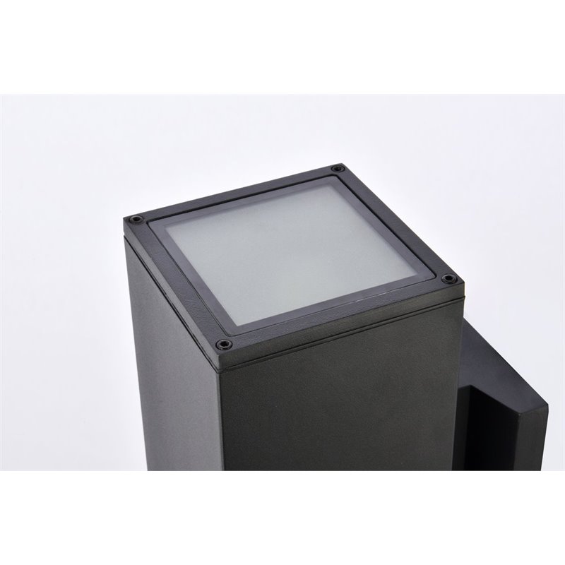 Living District Raine 1-Light Aluminum Outdoor Wall Light in Black Finish