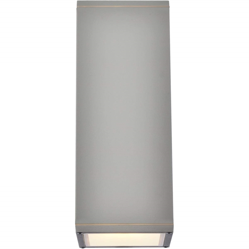 Living District Raine 1-Light Modern Aluminum Outdoor Wall Light in Silver