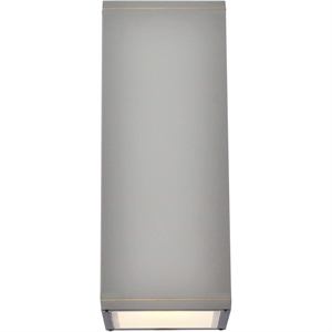 Living District Raine 1-Light Modern Aluminum Outdoor Wall Light in Silver