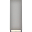 Living District Raine 1-Light Modern Aluminum Outdoor Wall Light in Silver