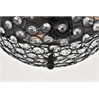Living District Taye 3-Light Metal & Crystal Flush Mount in Matte Black/Clear