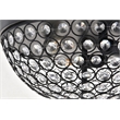 Living District Taye 3-Light Metal & Crystal Flush Mount in Matte Black/Clear