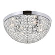 Living District Taye 4-Light Metal & Crystal Flush Mount in Chrome/Clear