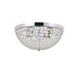 Living District Taye 4-Light Metal & Crystal Flush Mount in Chrome/Clear