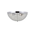 Living District Taye 4-Light Metal & Crystal Flush Mount in Chrome/Clear