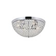 Living District Taye 4-Light Metal & Crystal Flush Mount in Chrome/Clear