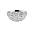 Living District Taye 4-Light Metal & Crystal Flush Mount in Chrome/Clear