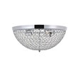 Living District Taye 4-Light Metal & Crystal Flush Mount in Chrome/Clear