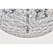 Living District Taye 4-Light Metal & Crystal Flush Mount in Chrome/Clear
