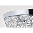 Living District Taye 4-Light Metal & Crystal Flush Mount in Chrome/Clear