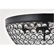 Living District Taye 4-Light Metal & Crystal Flush Mount in Matte Black/Clear
