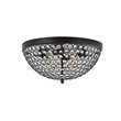 Living District Taye 4-Light Metal & Crystal Flush Mount in Matte Black/Clear
